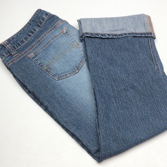 DESIGNER JACOB CONNEXION CROP ROLLUP JEANS 31x24 😎 - Picture 3 of 12